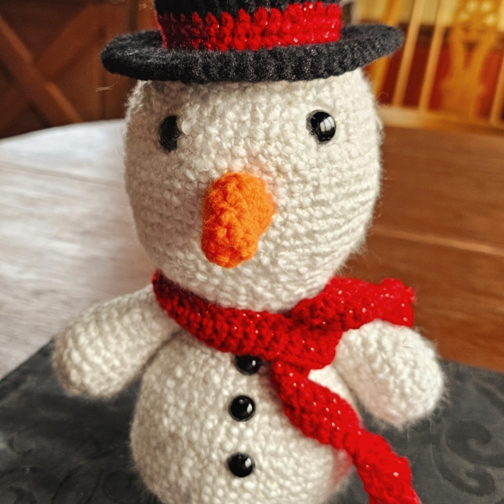 Hand crocheted snow ❄️ man